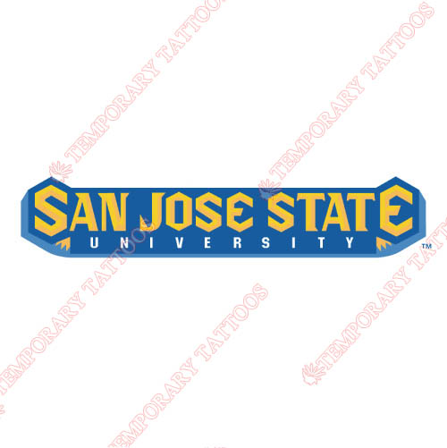 San Jose State Spartans Customize Temporary Tattoos Stickers NO.6133